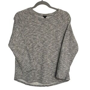 JCREW BLACK & WHITE CREW NECK LONG SLEEVE SWEATER